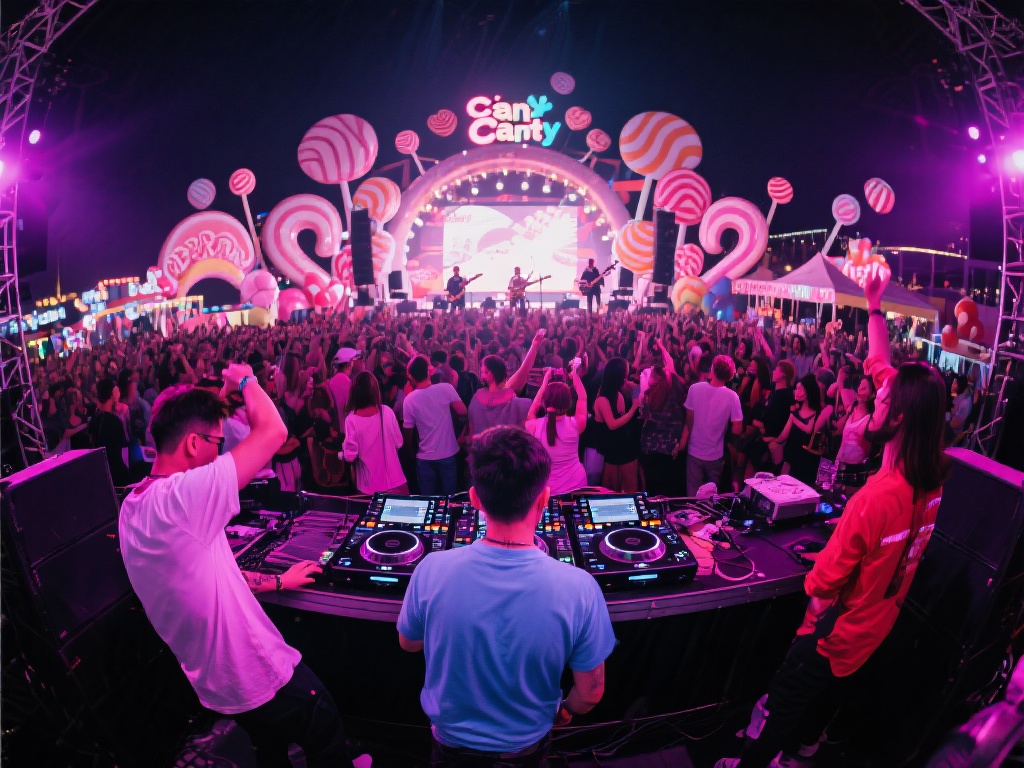 甜蜜旋律欢乐奏响：糖果派对音乐狂欢夜开启派对序章