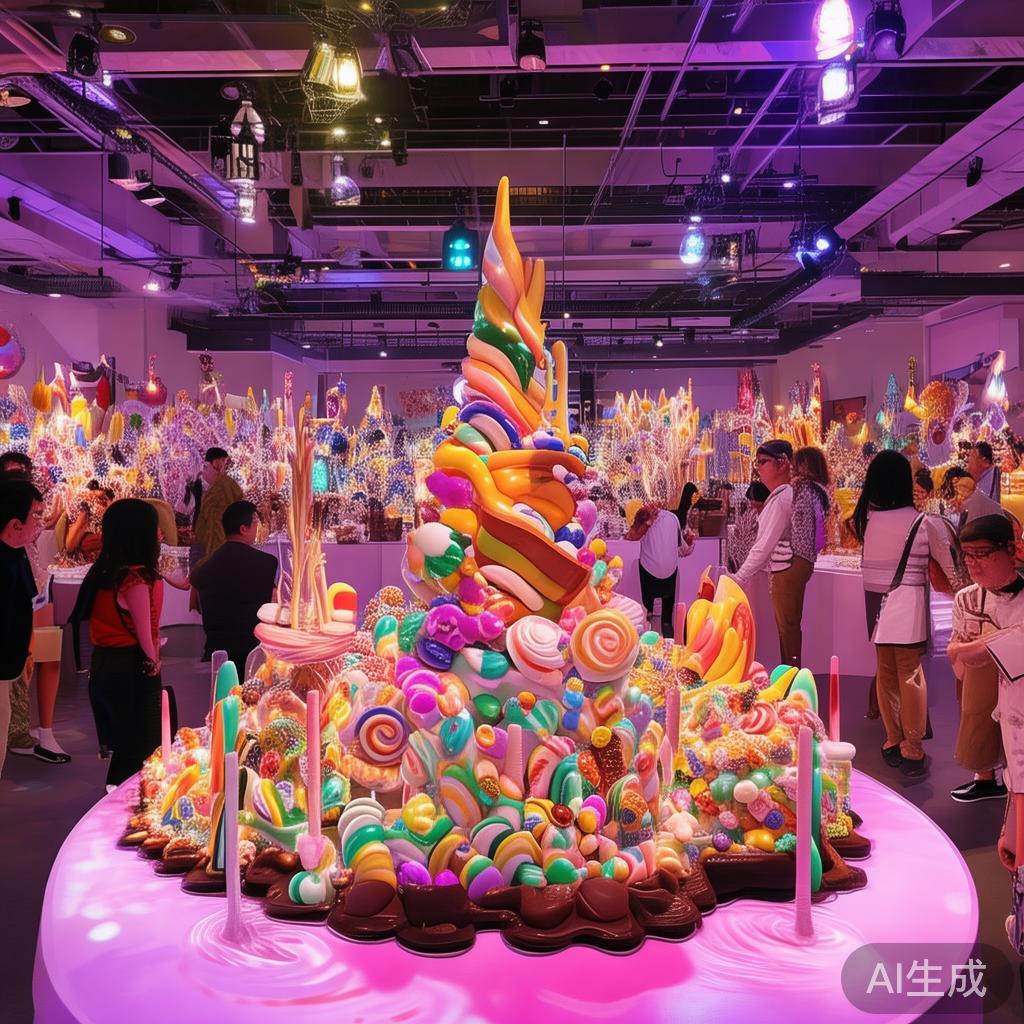 “糖果寻宝游戏”则是现场的焦点之一。在场地隐蔽着各