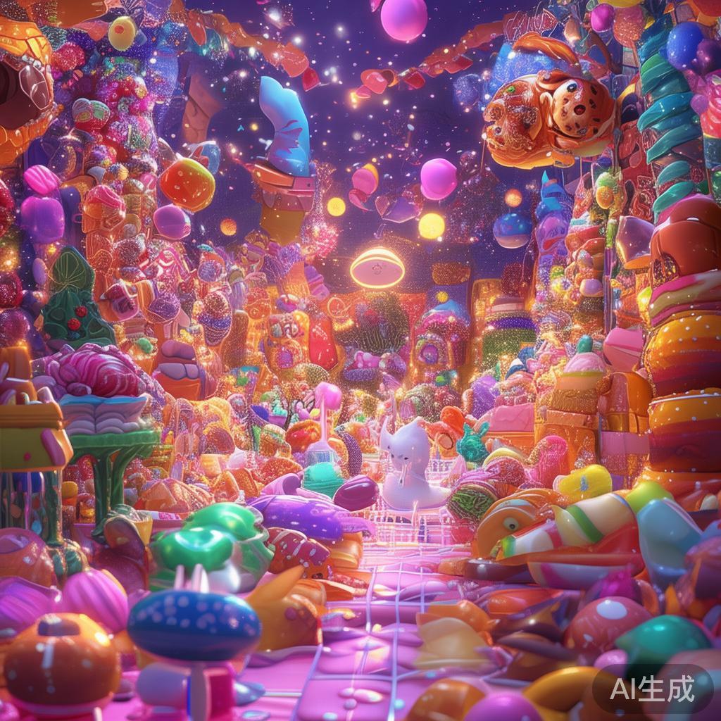 糖果派对系列的核心主题，可以用“缤纷甜蜜的奇幻冒险